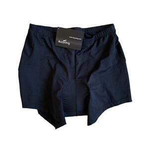 4U Bicycle Spin Riding Shorts Padded Black Stretch 2XL